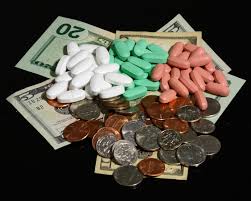pills and money